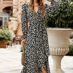 Robe Longue Fleurs Manches Longues - Vignette | Dame Fleur