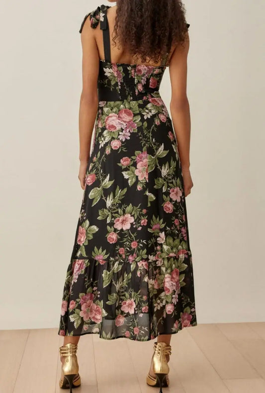 Robe Longue Florale Femme | Dame Fleur