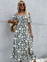 Robe Longue Fluide Fleurie Chic - Vignette | Dame Fleur