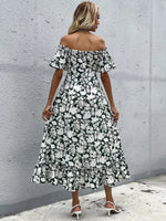 Robe Longue Fluide Fleurie Chic - Vignette | Dame Fleur