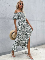 Robe Longue Fluide Fleurie Chic - Vignette | Dame Fleur