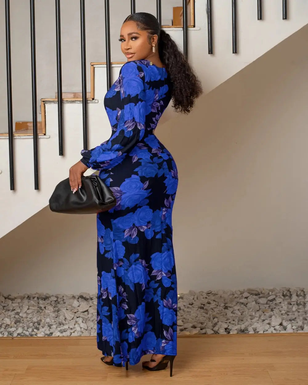 Robe Longue Grosses Fleurs | Dame Fleur
