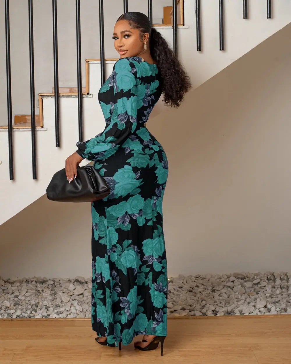 Robe Longue Grosses Fleurs | Dame Fleur