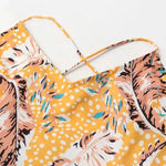 Robe Longue Jaune Dos Nu Fleurie - Vignette | Dame Fleur