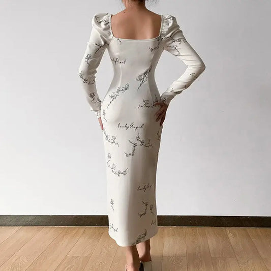 Robe Manche Bouffante Fleurie | Dame Fleur