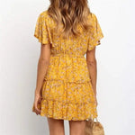Robe Manches Courtes Fleurie - Vignette | Dame Fleur