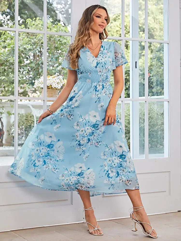 Robe Mariage à Grosses Fleurs | Dame Fleur