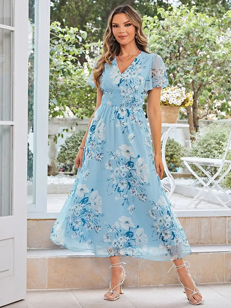 Robe Mariage à Grosses Fleurs | Dame Fleur