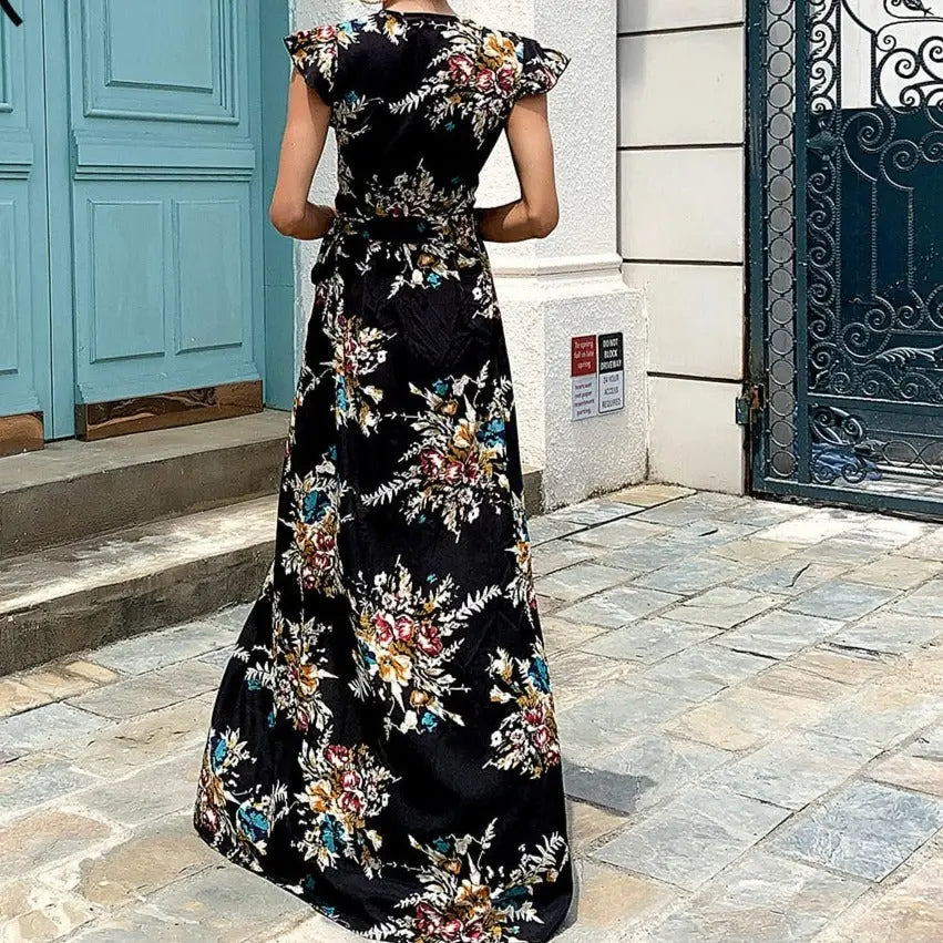 Robe Mariage Fleurie Fendue | Dame Fleur