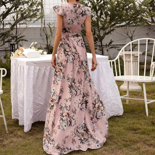 Robe Mariage Fleurie Fendue | Dame Fleur