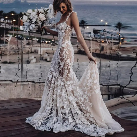 Robe Mariée Fleurie Blanche | Dame Fleur