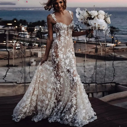 Robe Mariée Fleurie Blanche | Dame Fleur