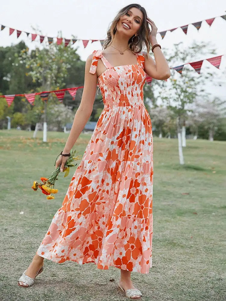 Robe Maxi Grosses Fleurs | Dame Fleur