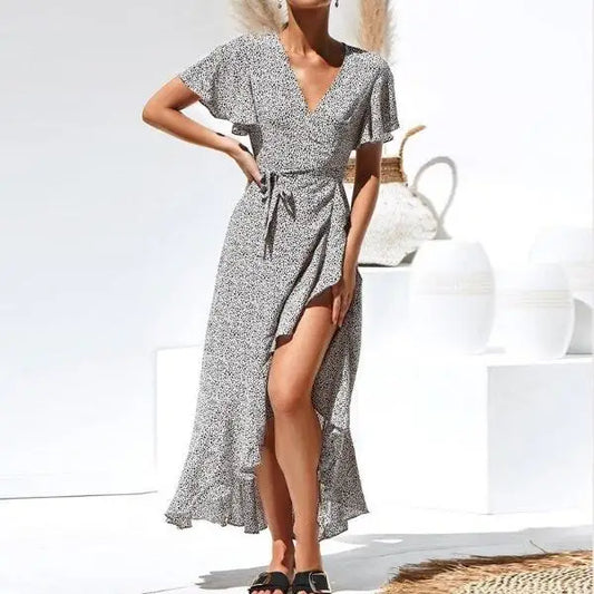 Robe Mi-Longue Fleurie Femme | Dame Fleur