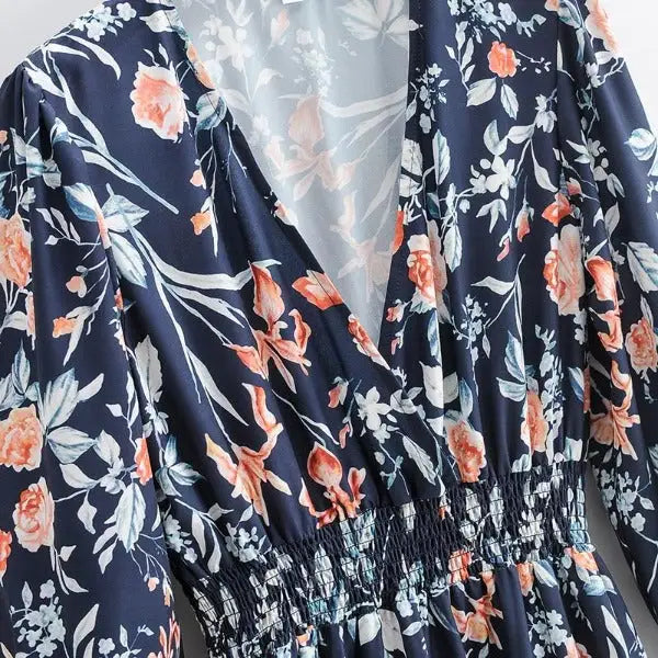 Robe Mi-Longue Fleurie Mousseline | Dame Fleur