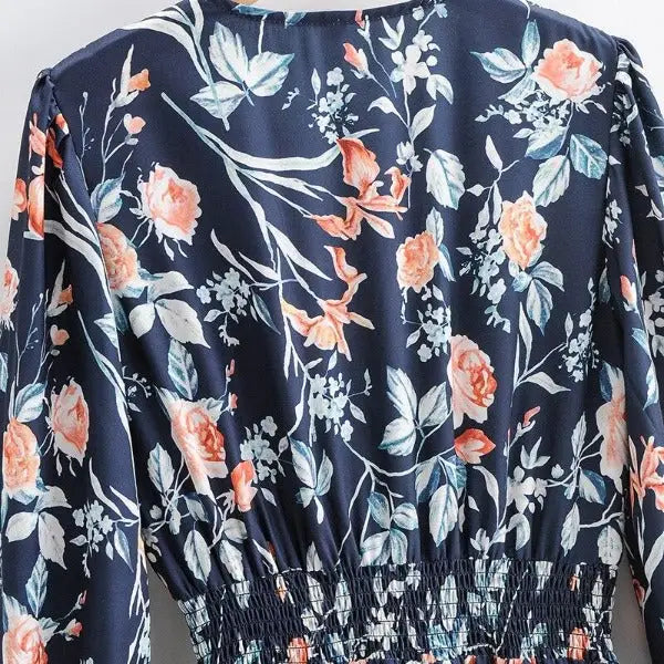 Robe Mi-Longue Fleurie Mousseline | Dame Fleur