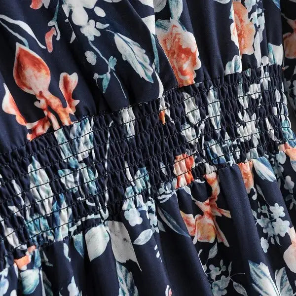 Robe Mi-Longue Fleurie Mousseline | Dame Fleur