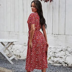 Robe Mi-longue Maxi Fleurie - Vignette | Dame Fleur