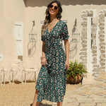 Robe Mi-Longue Petites Fleurs - Vignette | Dame Fleur
