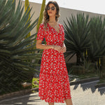 Robe Mi-Longue Petites Fleurs - Vignette | Dame Fleur