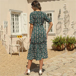 Robe Mi-Longue Petites Fleurs - Vignette | Dame Fleur