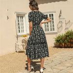 Robe Mi-Longue Petites Fleurs - Vignette | Dame Fleur