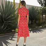 Robe Mi-Longue Petites Fleurs - Vignette | Dame Fleur
