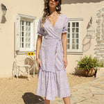 Robe Mi-Longue Petites Fleurs - Vignette | Dame Fleur