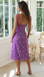 Robe Mi-Longue Vintage Fleurie - Vignette | Dame Fleur