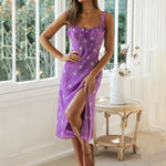Robe Mi-Longue Vintage Fleurie - Vignette | Dame Fleur