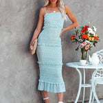 Robe Midi Fleurie à Volants - Vignette | Dame Fleur
