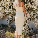 Robe Midi Fleurie à Volants - Vignette | Dame Fleur