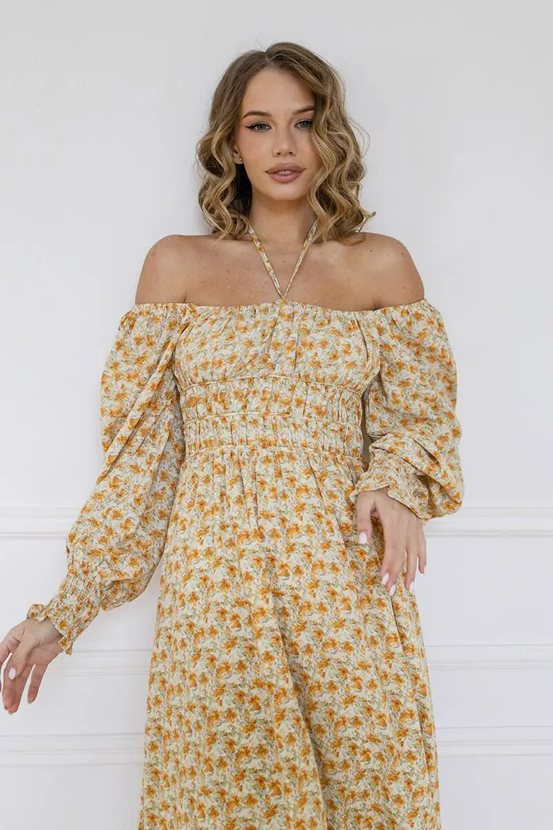 Robe Midi Fluide Fleurie | Dame Fleur