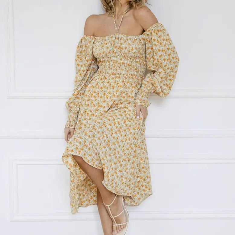Robe Midi Fluide Fleurie | Dame Fleur
