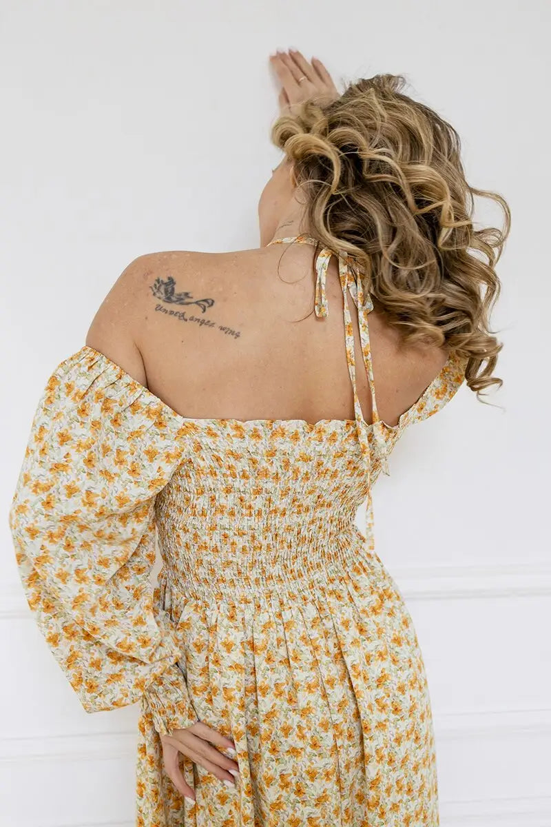Robe Midi Fluide Fleurie | Dame Fleur