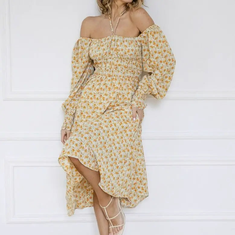 Robe Midi Fluide Fleurie | Dame Fleur