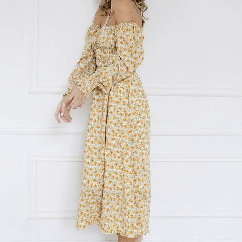 Robe Midi Fluide Fleurie | Dame Fleur