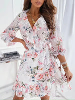 Robe Mousseline de Soie Fleurie - Vignette | Dame Fleur