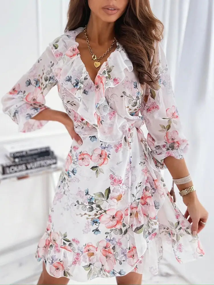 Robe Mousseline de Soie Fleurie | Dame Fleur