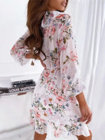 Robe Mousseline de Soie Fleurie - Vignette | Dame Fleur