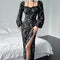 Robe Noire Fleurie | Dame Fleur