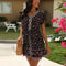 Robe Noire Fleurie Rouge | Dame Fleur
