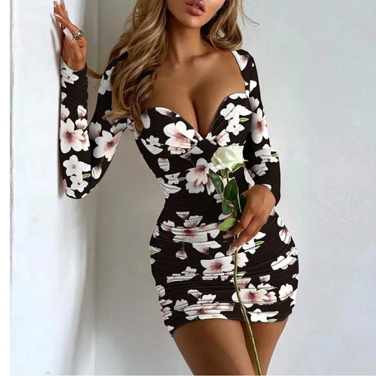 Robe Noire Fleurs Blanche | Dame Fleur