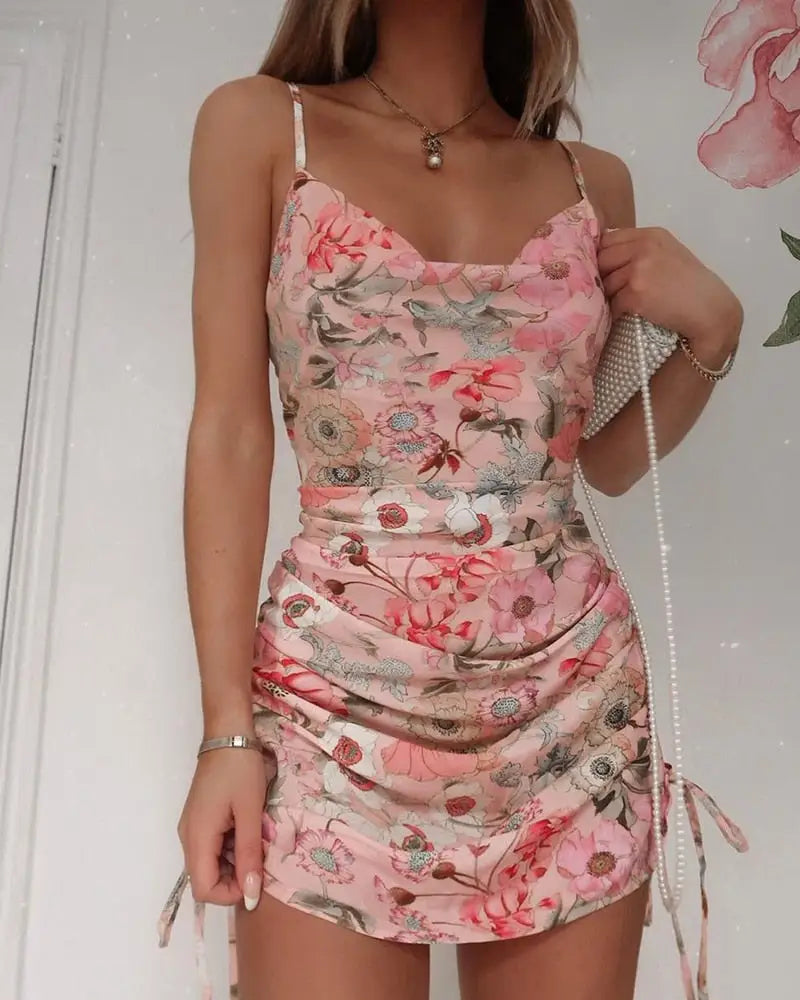 Robe Nuisette Fleurie Rose | Dame Fleur