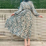Robe Orientale Fleurie Longue - Vignette | Dame Fleur