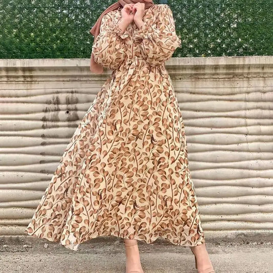 Robe Orientale Fleurie Longue | Dame Fleur