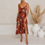 Robe Patineuse Mi-Longue Fleurie - Vignette | Dame Fleur