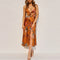 Robe Patineuse Mi-Longue Fleurie | Dame Fleur
