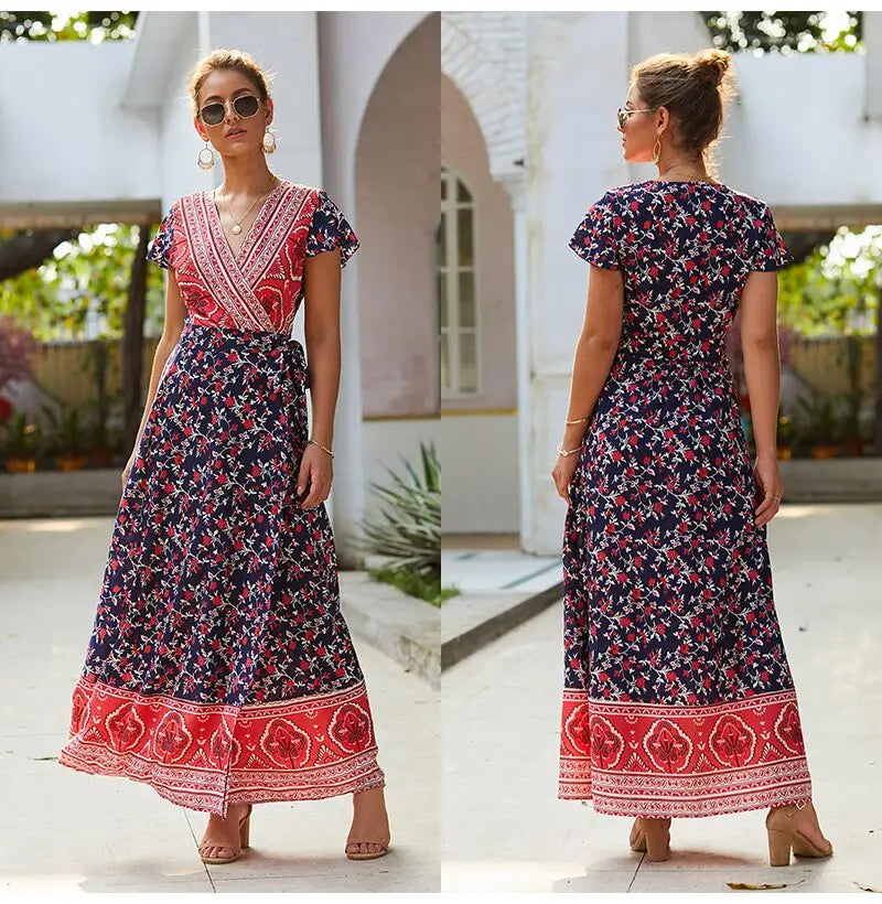 Robe Portefeuille Bohème | Dame Fleur