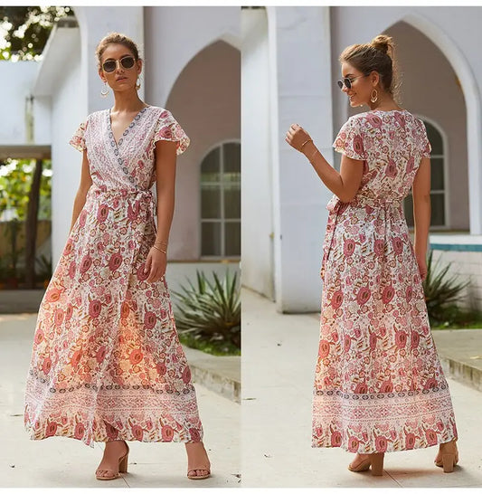 Robe Portefeuille Bohème | Dame Fleur